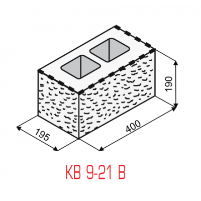 Plotová tvarovka KB Blok KB 9-21 B, Přírodní